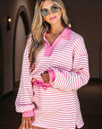 Juniper Stripe Collared Pullover and Skort Outfit