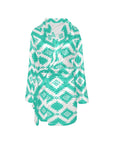 Turquoise Aztec Women's Western Bath Robe