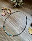 Sterling Silver Pearl Choker with Extra Turquoise & Spiny Oyster