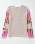 Ava Colorblock Exposed Seam Sweater