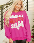 Christmas Holly Jolly Babe Crewneck Sweatshirt
