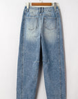 Denim Vintage Washed Seam Shift Jeans