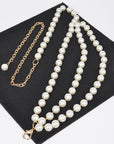Multi Layered Pearl Chain Belt