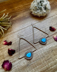 Dangle earrings Sterling silver with kingman turquoise