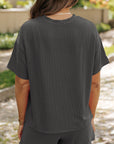 Corded Knit Tee and Shorts Set
