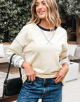Ashley Striped Long Sleeve Two-in-one Top