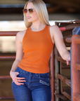 RIBBED ALL-IN-ONE TANK | RUST