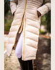 Cream Duck Down Riding Coat