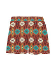 Women's Brown Aztec Beach Board Shorts