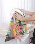 Retro Pop Western set of 2 Kitchen Dish Towels Made in America