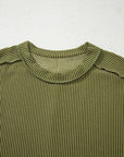 Corded Knit Short Sleeve T-Shirt