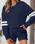 Varsity Stripe Sweatshirt and Short Set
