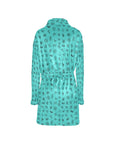 Turquoise Cattle Brands Women's Western Bath Robe