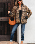 Sloane Leopard Zip Up Pocket Jacket