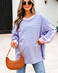 Eliza Stripe Oversize Casual Top