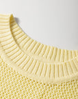 Hollowed Knit Sleeveless Sweater Top