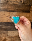 Hearth Ring -size 8 - Kingman turquoise & sterling silver