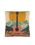 Baha Ranch Retro Pop Western Pink Guitar Pillow Case Made in America