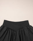 Cross Waist Tiered Flowy Shorts