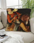 Vintage Cowboy Throw Pillow Case 18x18inch Made in America