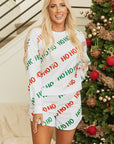 Christmas HOHOHO Pullover and Casual Shorts Set