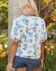 Lilianna Floral Buttoned Casual Top