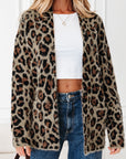 Leopard Open-Front Cardigan