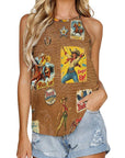 Vintage Cowgirl Collage Western Tank Top