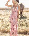 Jenesis Floral Pleated Maxi Dress