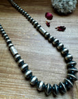 Sterling silver pearls - 30 inch with barrel beads