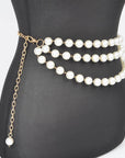 Multi Layered Pearl Chain Belt