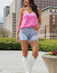 Daleyza Sequin Adjustable Straps Tank Top