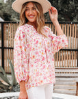 Sienna Floral Tassel Tie Tunic Blouse