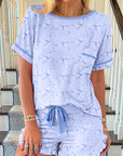 Bow Tee and Shorts Lounge Set