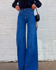 The Loretta Trouser Jean in Medium Wash