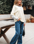 Ashley Striped Long Sleeve Two-in-one Top