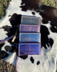 Pink Foil Leather Boot-Stitch Women’s Wallet