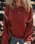 Presley Contrast Crew Neck Sweater