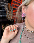 Cluster Earrings – Pink Opal & Sterling Silver