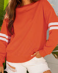 Varsity Stripe Drop Shoulder Sweatshirt