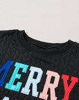 Christmas Merry And Bright Cable Knit Pullover Sweatshirt