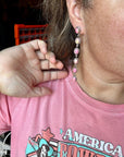 Pink Opal Dangle Earrings