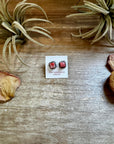 Mini Square Spiny Oyster Stud Earrings – Zuni Handmade, Sterling Silver
