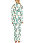 Turquoise Christmas Tree Women's Western Pajamas