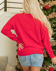 Reagan Tinsel Merry Letter Sweater