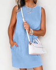 Mineral Wash Sleeveless Mini Dress