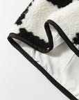 Checker Sherpa Collared Zip Up Vest