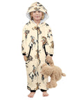 Vintage Cowgirl Little Kid Onesie Hooded Pajamas