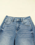 Denim Vintage Washed Seam Shift Jeans