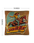 Saddle Up Vintage Cowgirl Throw Pillow Case 18x18inch Made in America